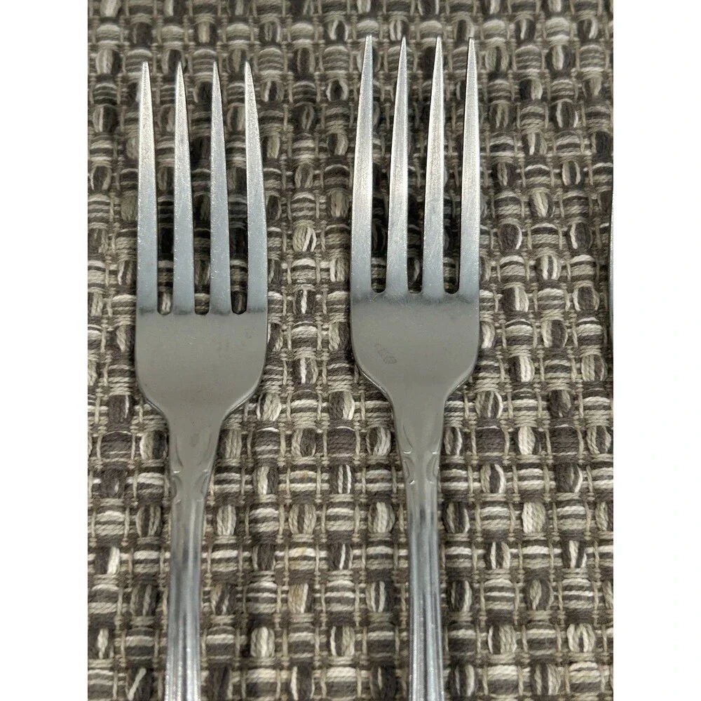 Oneida Arbor Rose True Rose Dinner Forks Stainless Steel Flatware Set Of 4